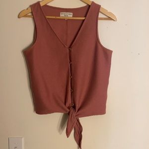 Madewell No Sleeve Tied Top